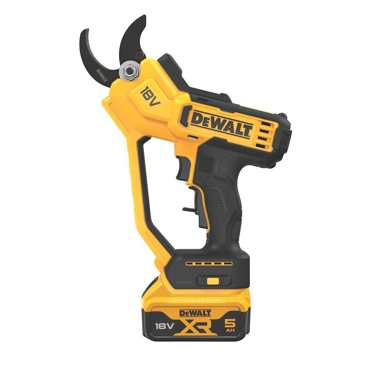 DeWalt Powered Pruner Cordless DCMPP568P1GB Soft-Grip Li-Ion 5Ah Bush Cutter 18V - Image 1
