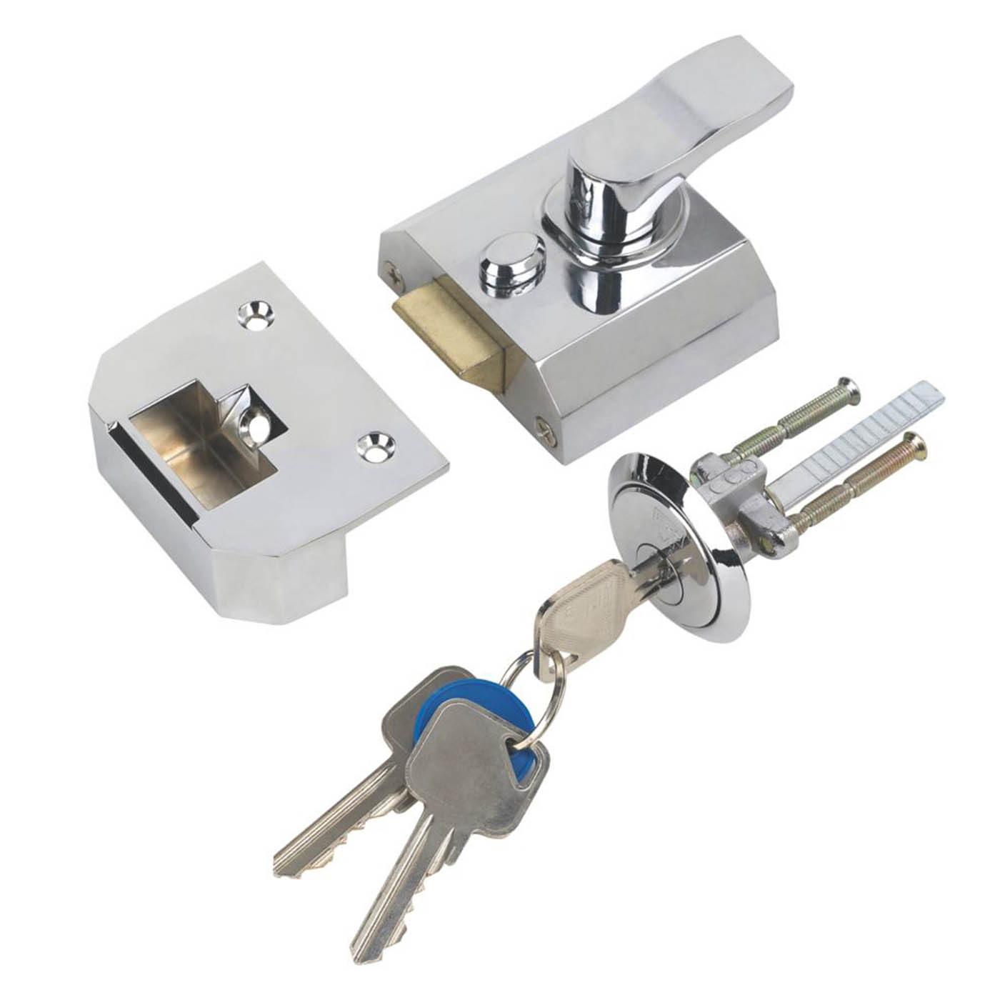 Smith & Locke Traditional Night Latch Polished Chrome 40mm Backset - Image 2