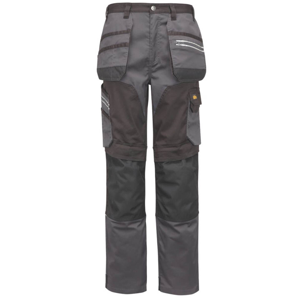 Site Work Trousers Mens Regular Fit Grey Black Stretch Multi Pockets 32"W 34"L - Image 5