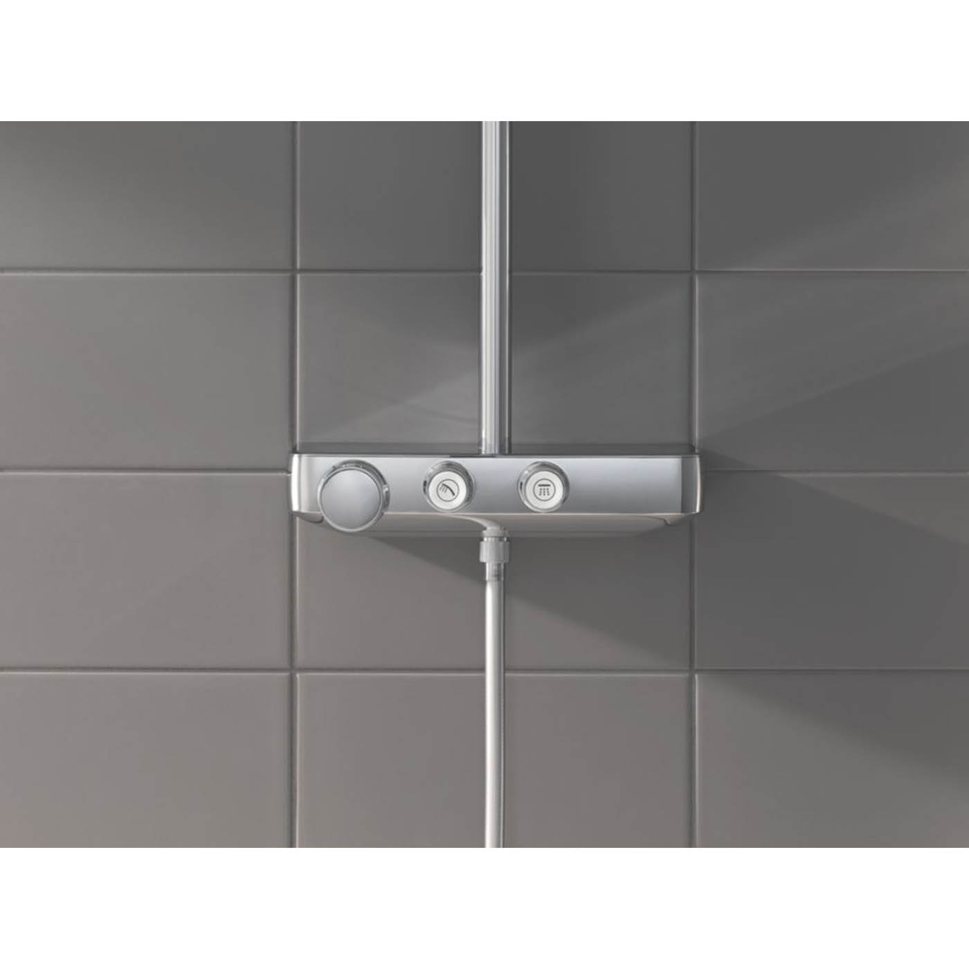 Grohe Thermostatic Mixer Shower Exposed Chrome 3 Spray Pattern Twin Round Head - Image 3
