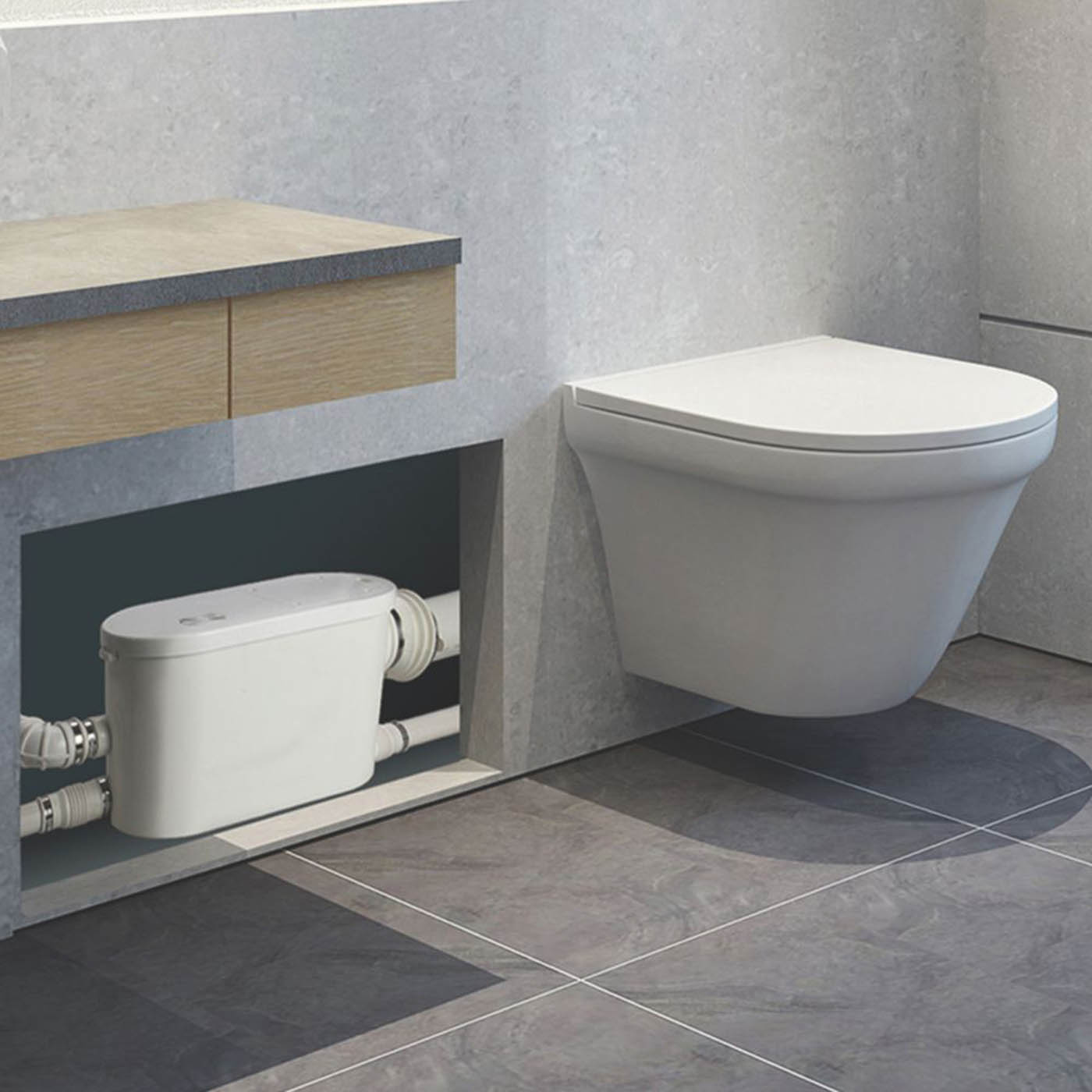 Flomasta Macerator WC And Bathroom White Heavy Duty Automatic Activation 400W - Image 5