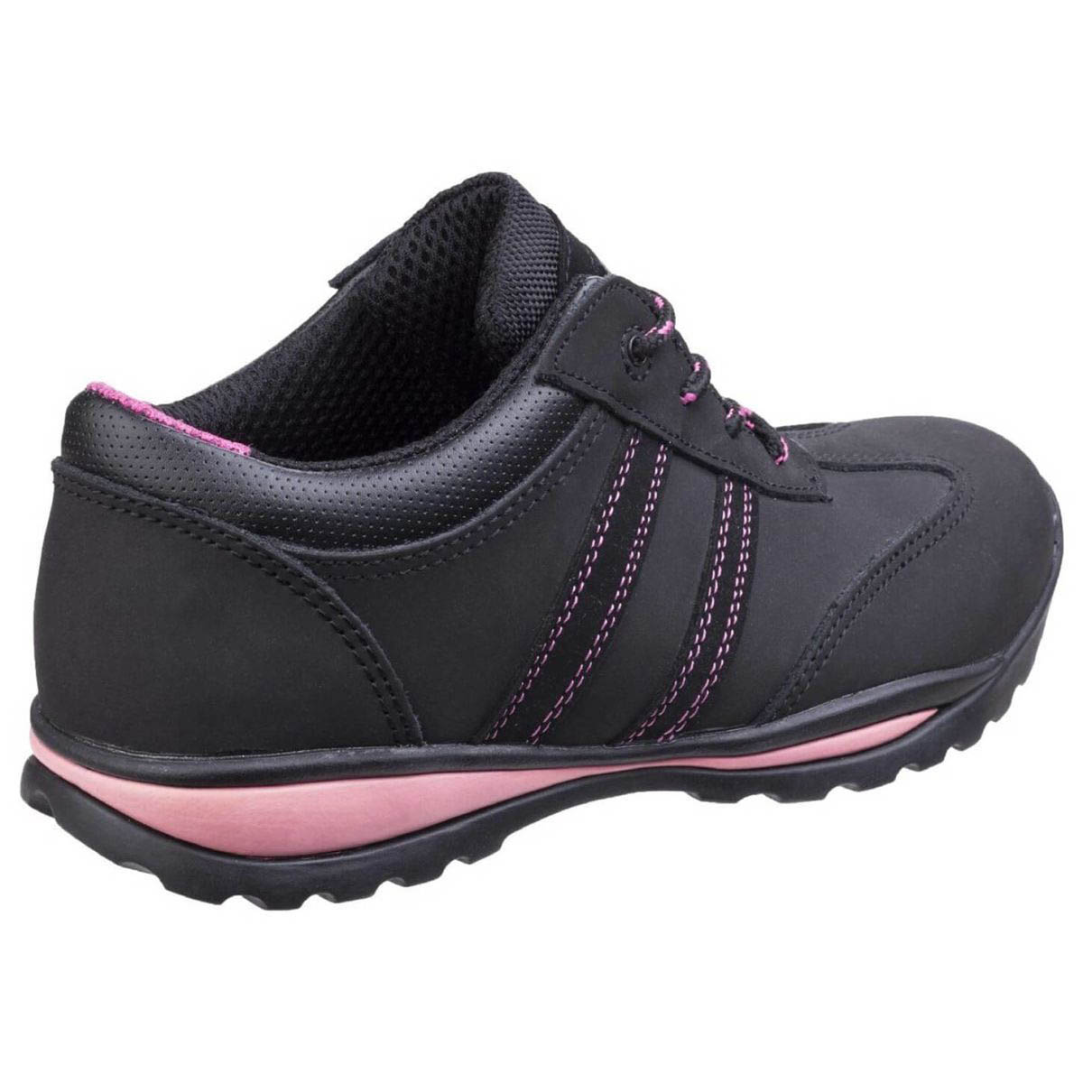 Amblers Safety Trainer Womens Standard Fit Black Leather Steel Toe Size 4 - Image 1