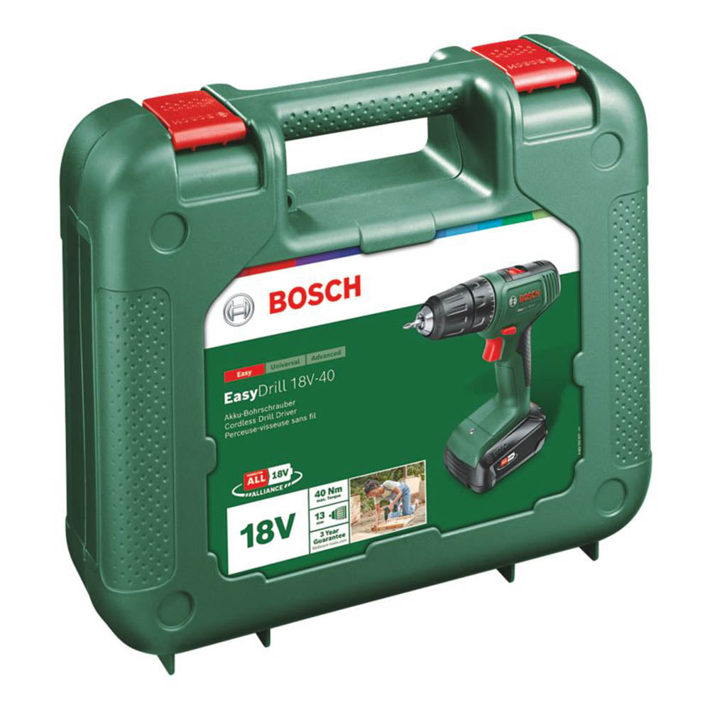 Bosch Combi Drill Cordless EasyDrill 18V-40 Li-Ion 2.0 Ah Variable Speed LED - Image 2