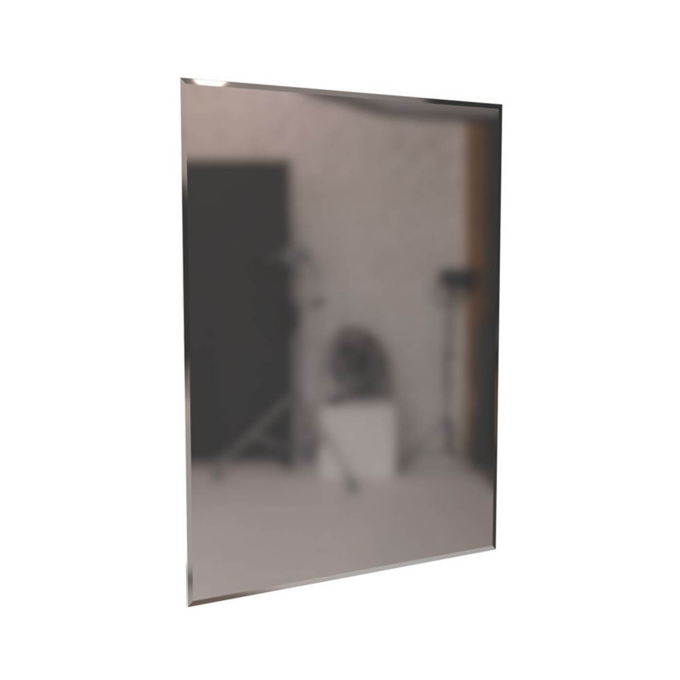 Bathroom Mirror Plain Rectangular Bevelled Edge Wall Mounted 600mm x 800mm - Image 1