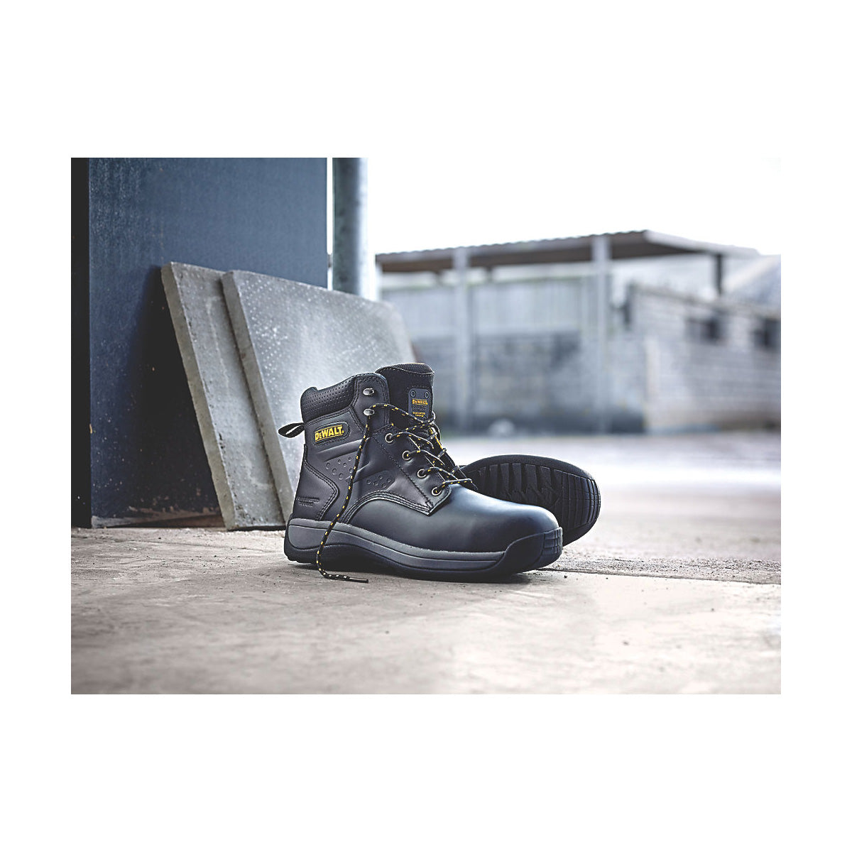 Dewalt Safety Boots Mens Wide Fit Black Leather Steel Toe Lightweight Size 12 - Image 2