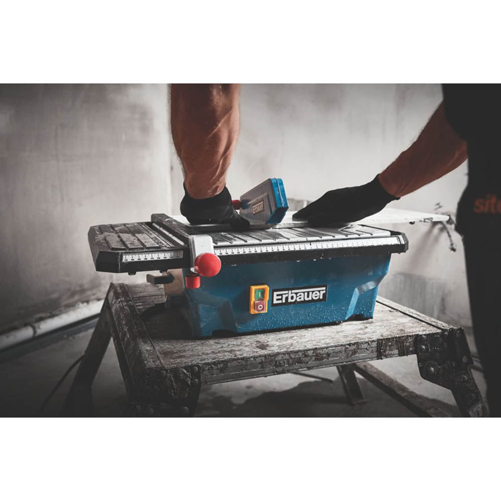 Erbauer Tile Cutter ElectricTC180VI Diamond Blade 180mm Aluminium Table 750W - Image 3