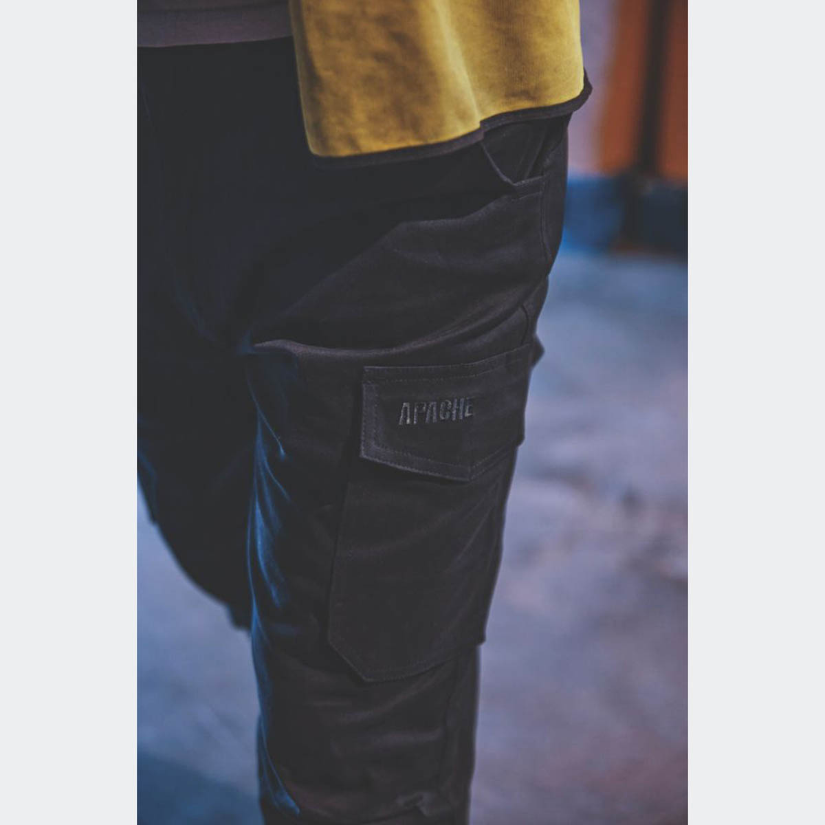 Apache Work Trousers Mens Slim Fit Black Cargo Stretch Multi Pockets 36W 31-33L - Image 3