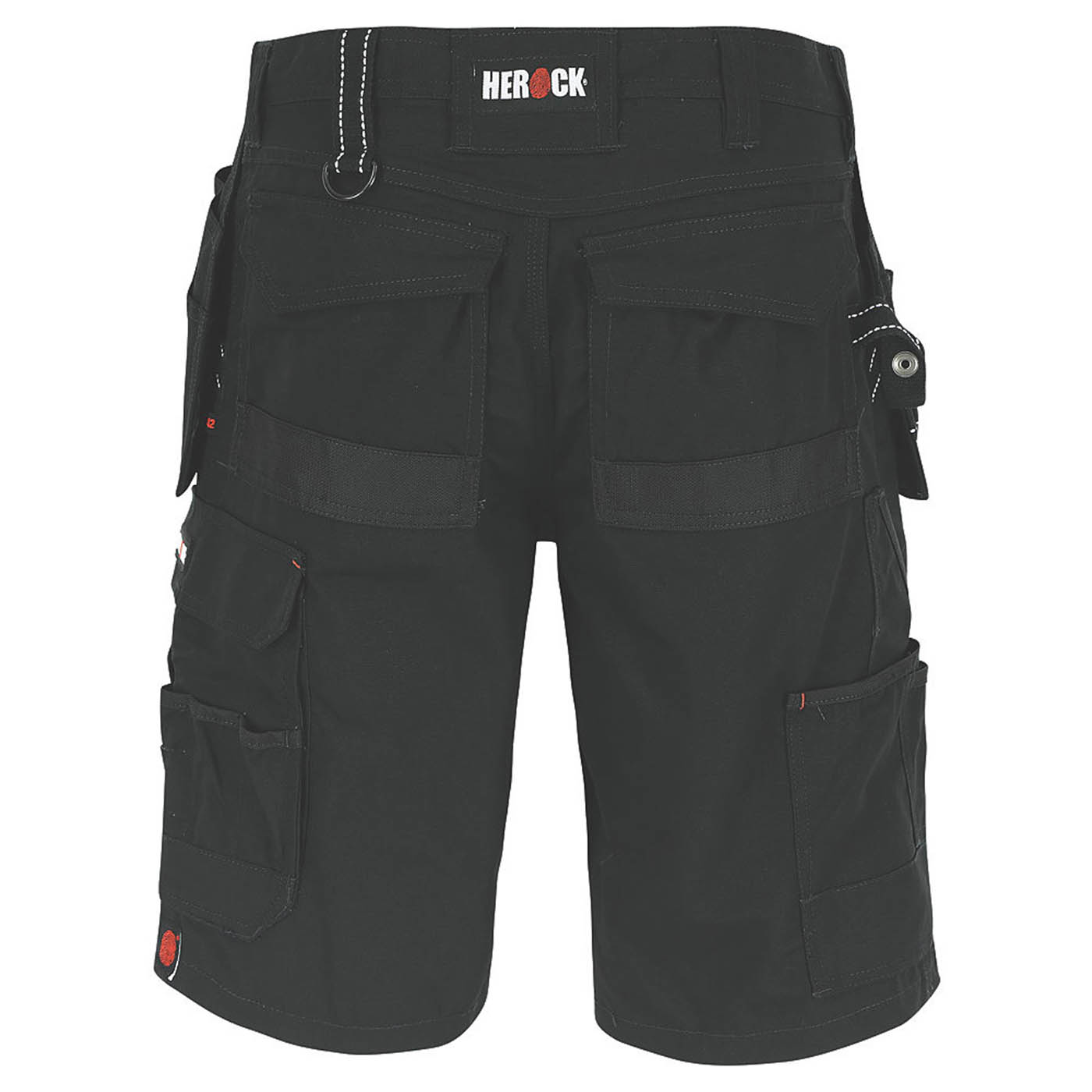 Herock Work Shorts Mens Regular Fit Black Multi Pockets Breathable Cargo 36"W - Image 4