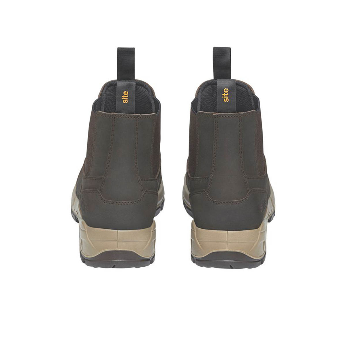 Mens Safety Dealer Boots Brown Waterproof Steel Toe Cap Slip On Comfort Size 10 - Image 6