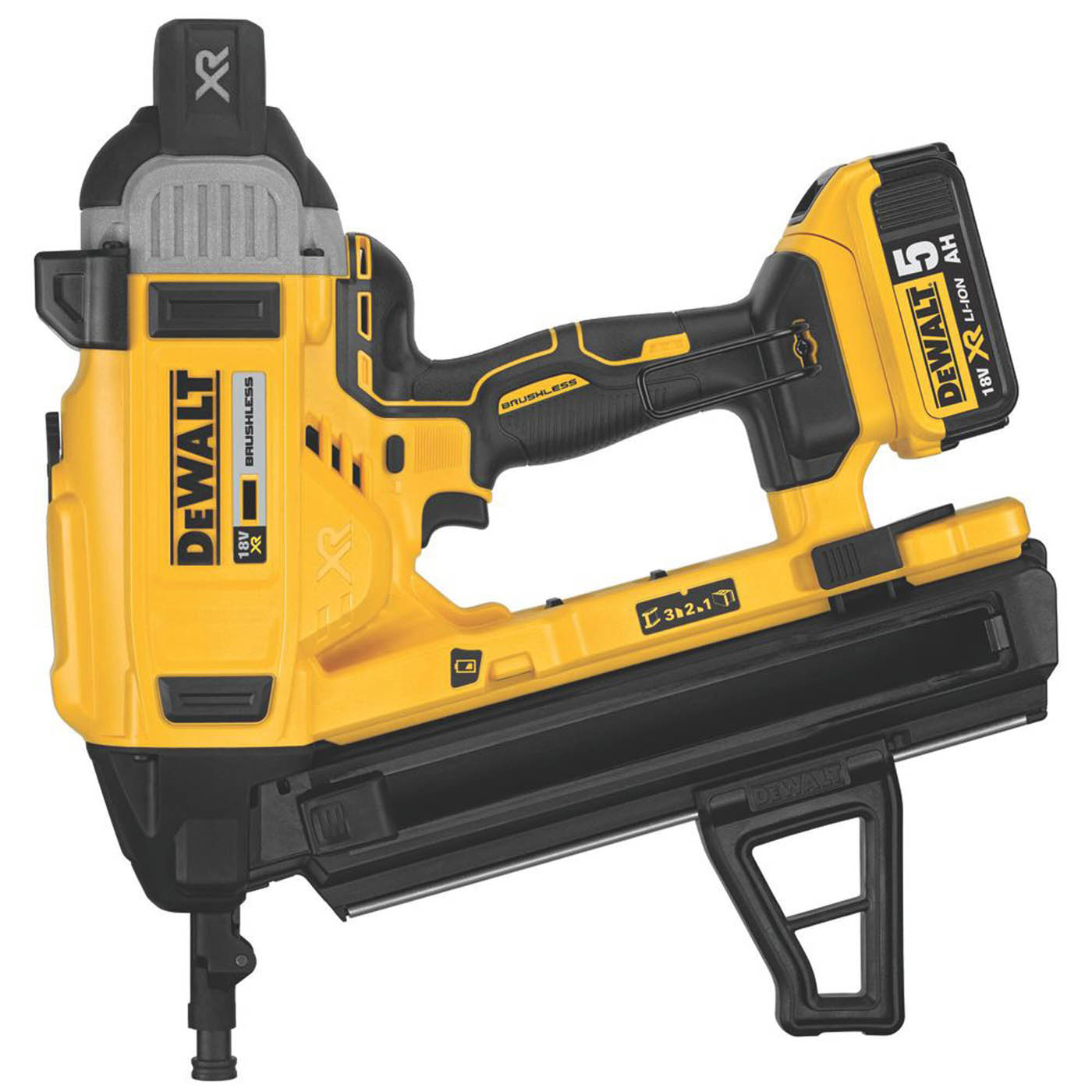 DEWALT Cordless Nail Gun Concrete/Steel DCN890P2-GB 57mm 18V 2 x5.0Ah Li-Ion XR - Image 2