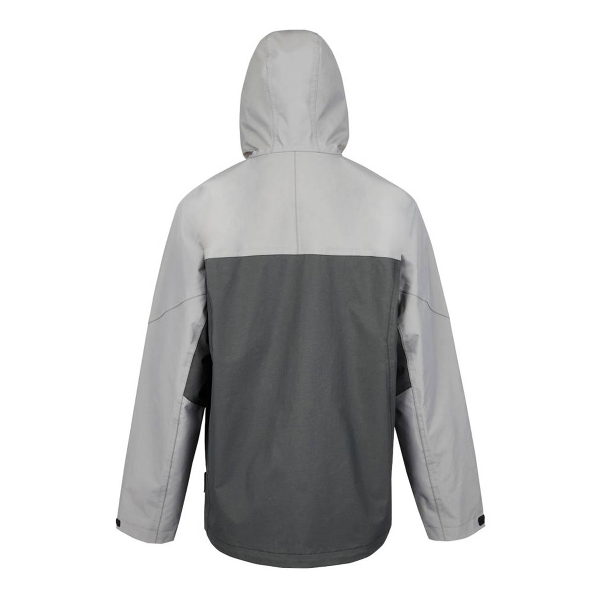 Site Work Jacket Mens Black Grey Waterproof Lightweight Hood Large 50" Chest - Image 2