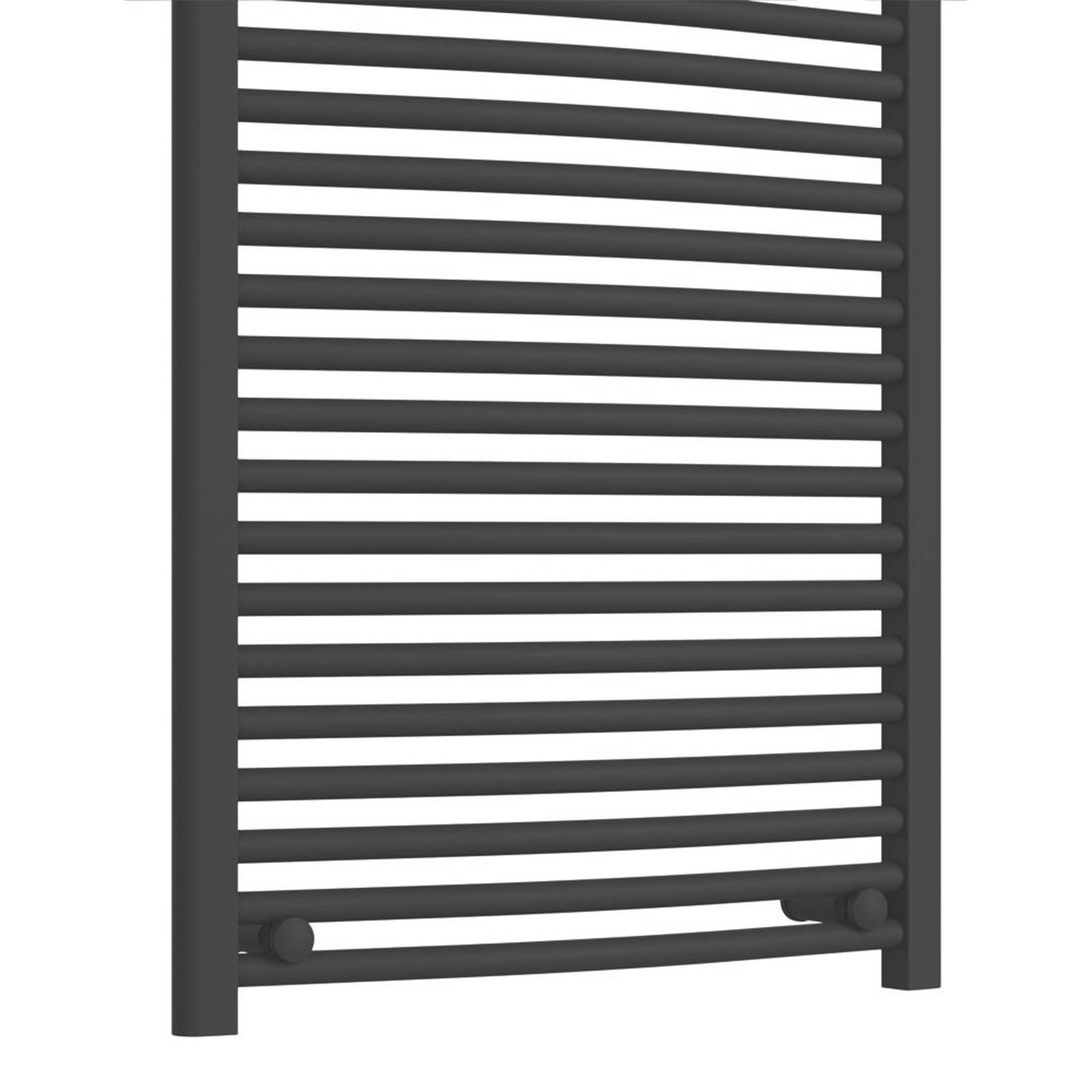 Flomasta 1800mm x 600mm 2890BTU Black Curved Towel Radiator - Image 4