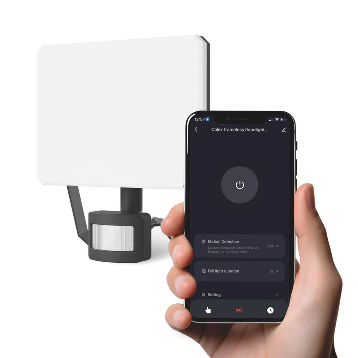 Calex Outdoor LED Smart Frameless Floodlight Black 24W 2500lm - Image 3