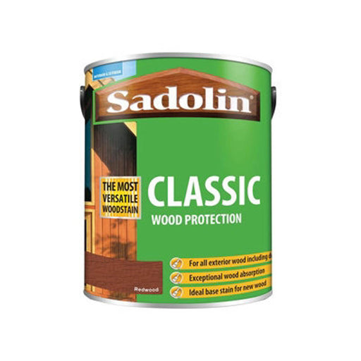 Sadolin Wood Protection Stain 5012919 Classic Redwood For Timber 5L SAD5012919 - Image 1