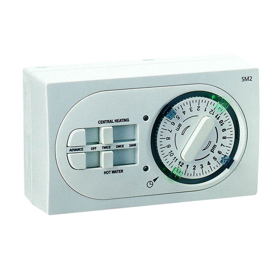 Drayton Programmer 29206 Mechanical 24 Hours Dual Channel LED Indication White - Image 1