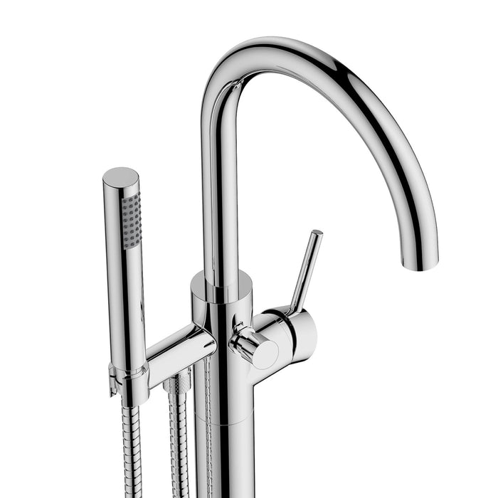 B&Q Bath Shower Mixer Tap Freestanding Floor Mounted High Pressure Chrome - Image 2