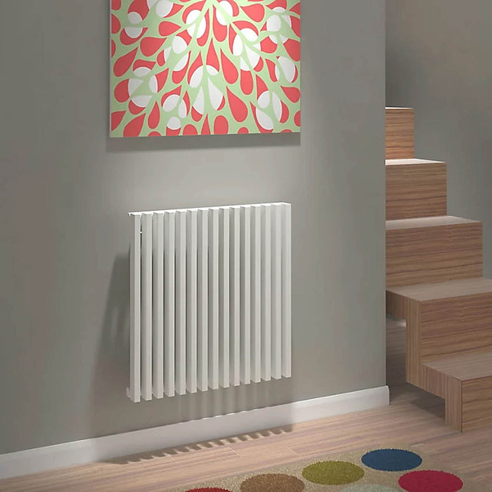 Kudox Designer Radiator White Column Vertical Modern Compact 58x60cm 1901BTU - Image 2