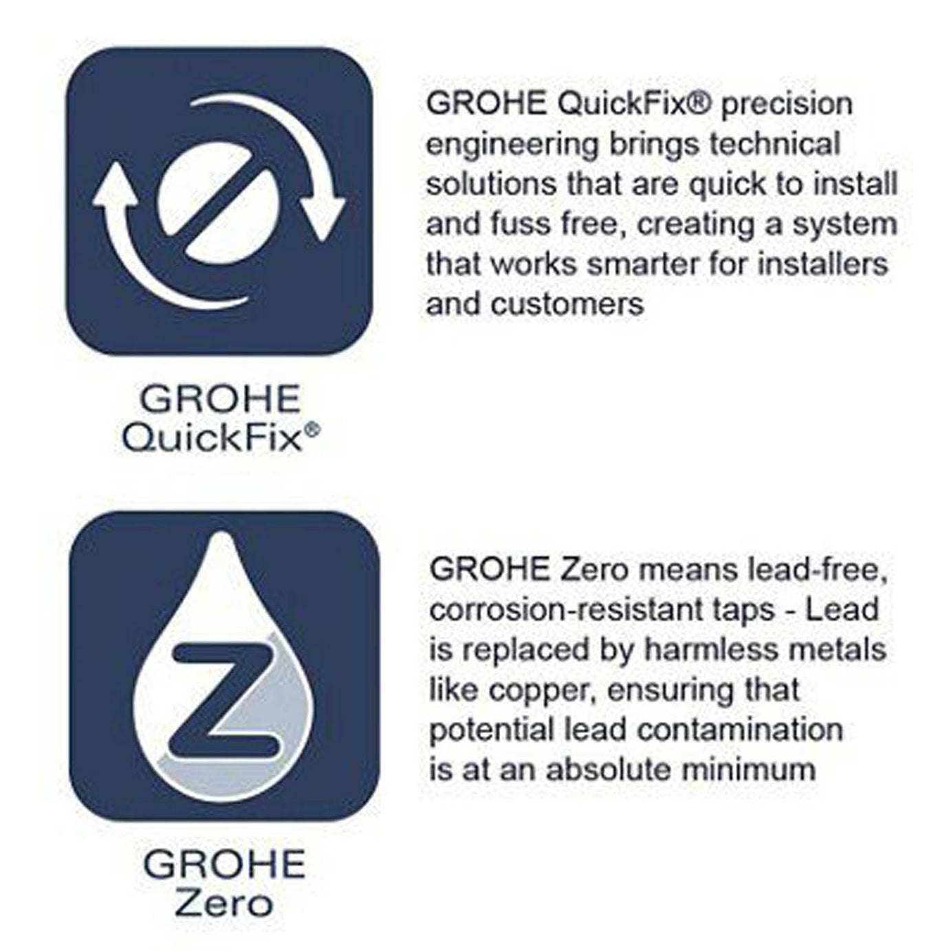 Grohe Bath Filler Tap Mixer Chrome Dual Lever Brass Bathroom Modern Faucet - Image 6