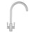 Franke Kitchen Tap Ascona Brass Stainless Steel Effect Single Flow Dual Lever - Image 1