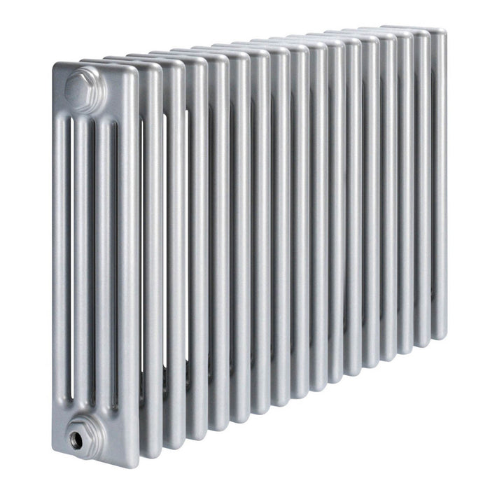 Acova 4 Column Radiator Steel Silver Reversible Traditional (W)812mm x (H)600mm - Image 1