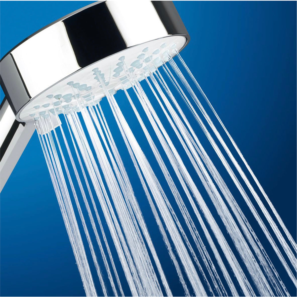 Mira Shower Head 4 Spray Pattern Chrome Effect Round Easy Clean Handset Modern - Image 3