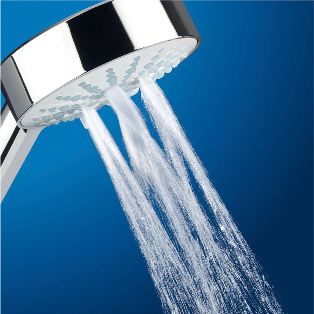 Mira Shower Head 4 Spray Pattern Chrome Effect Round Easy Clean Handset Modern - Image 4