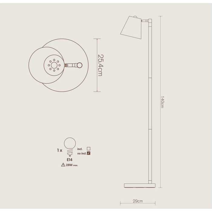 Colours Floor Lamp Adelsbury Matt White Halogen Living Room Bedroom Lighting - Image 3