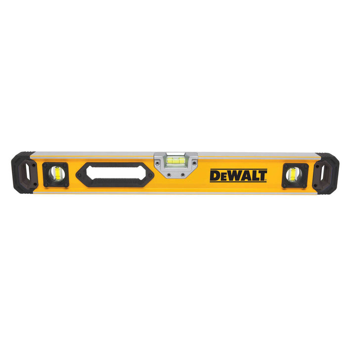 DeWalt Spirit Level Box Beam Aluminium Yellow Large Cross Section Durable 610mm - Image 1