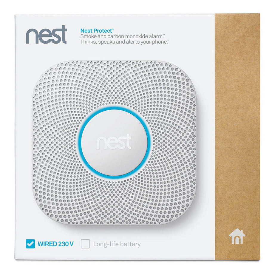 Google Nest Smart Smoke Alarm And Carbon Monoxide Detector White Indoor - Image 1