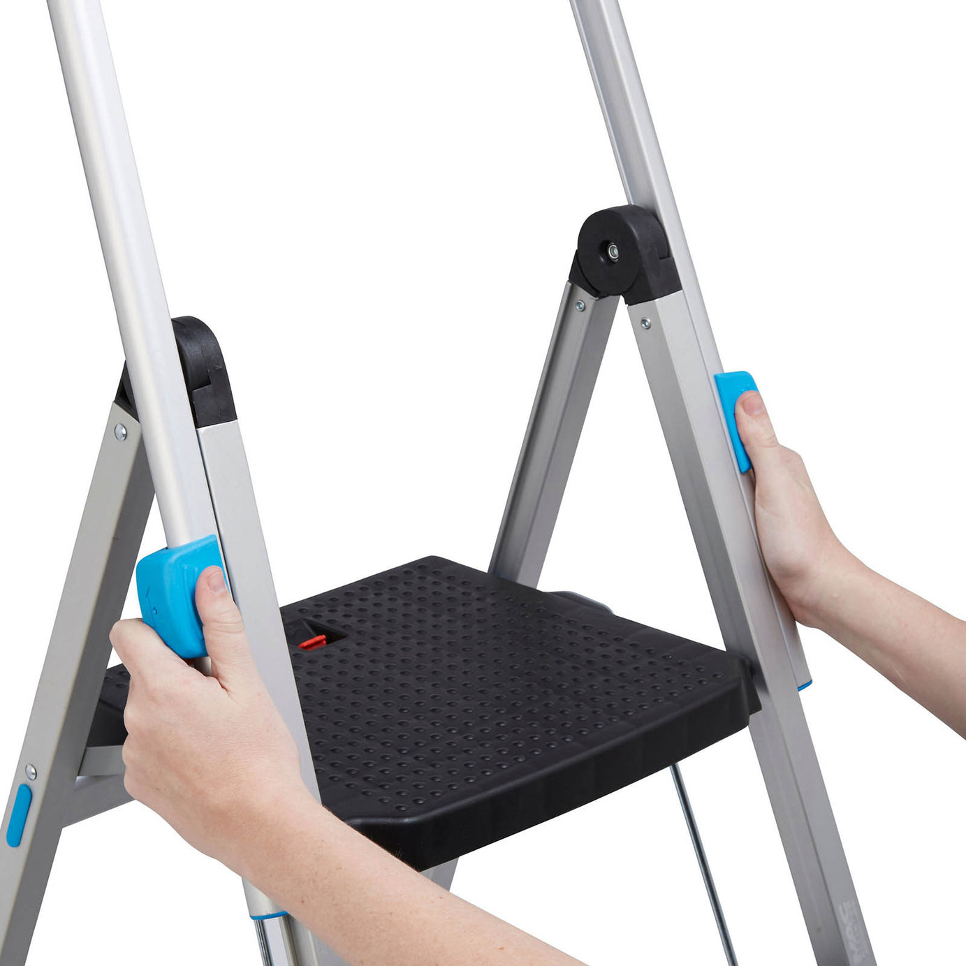 Mac Allister 3 tread Aluminium Foldable Step stool (H)1.1m - Image 6