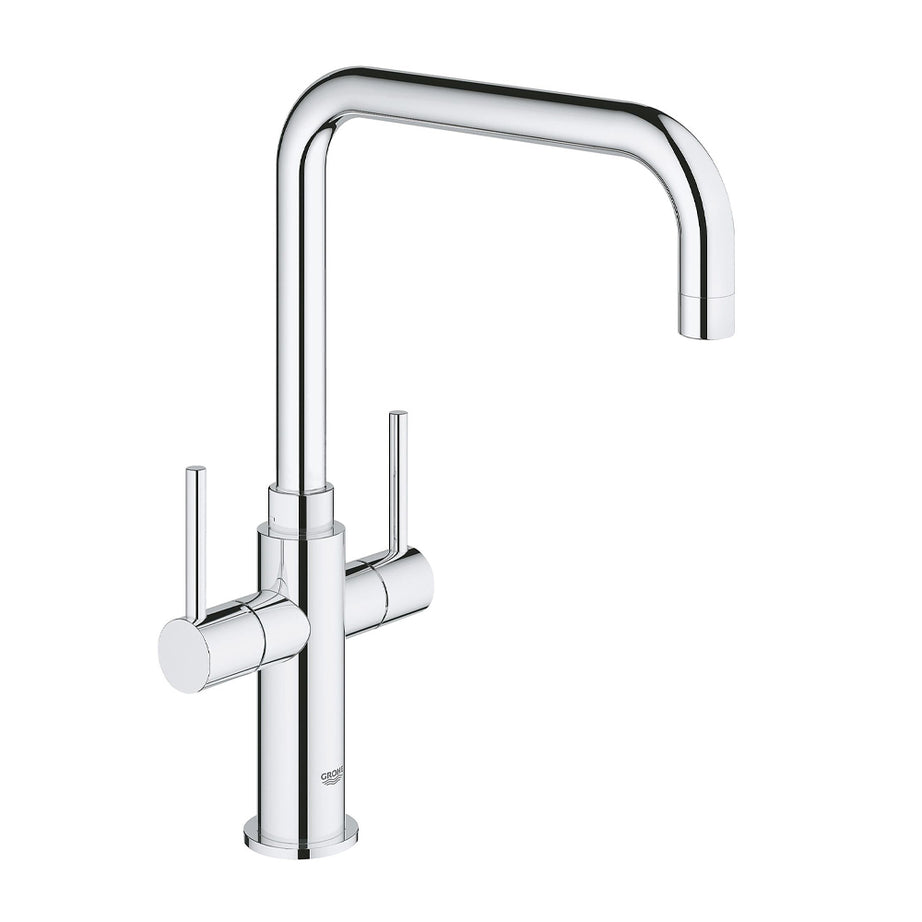 Grohe Ambi Kitchen Monobloc Mixer Tap Dual - Lever Chrome Effect Modern - Image 1