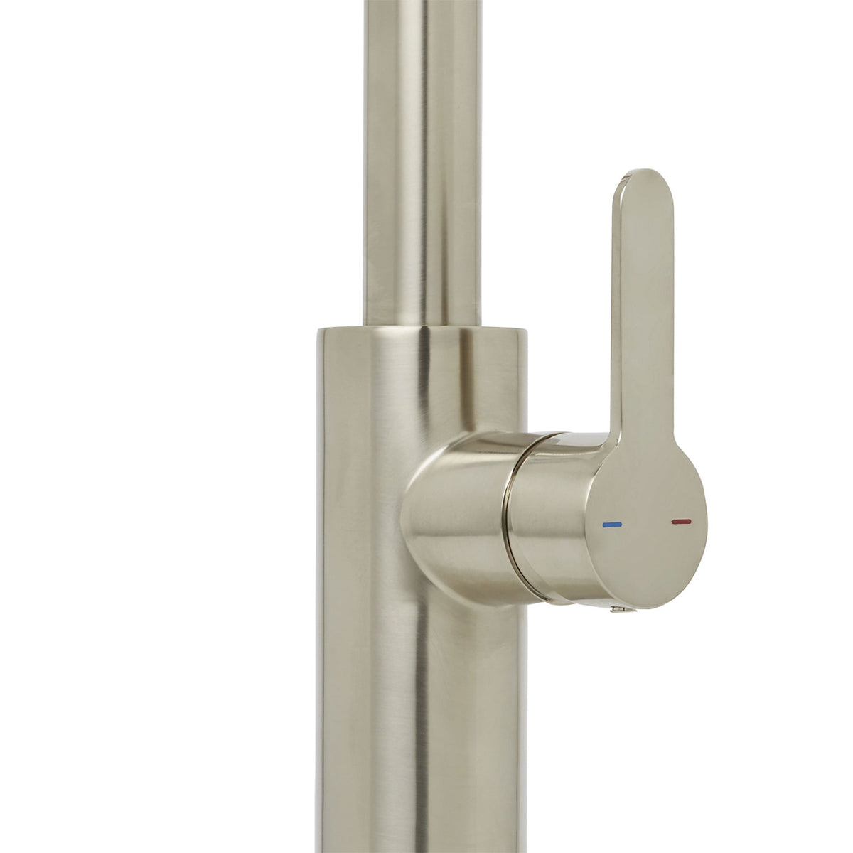 Kitchen Sink Tap Mixer Nickel Effect Single Lever Swivel Spout Modern Faucet - Image 2