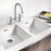 Kitchen Tap Mixer Chrome Twin Lever Brass Swivel Spout Contemporary Faucet - Image 5