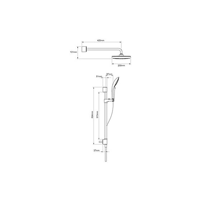 Mira Smart Shower System Mixer Twin LED Round Head Thermostatic Remote Control - Image 4