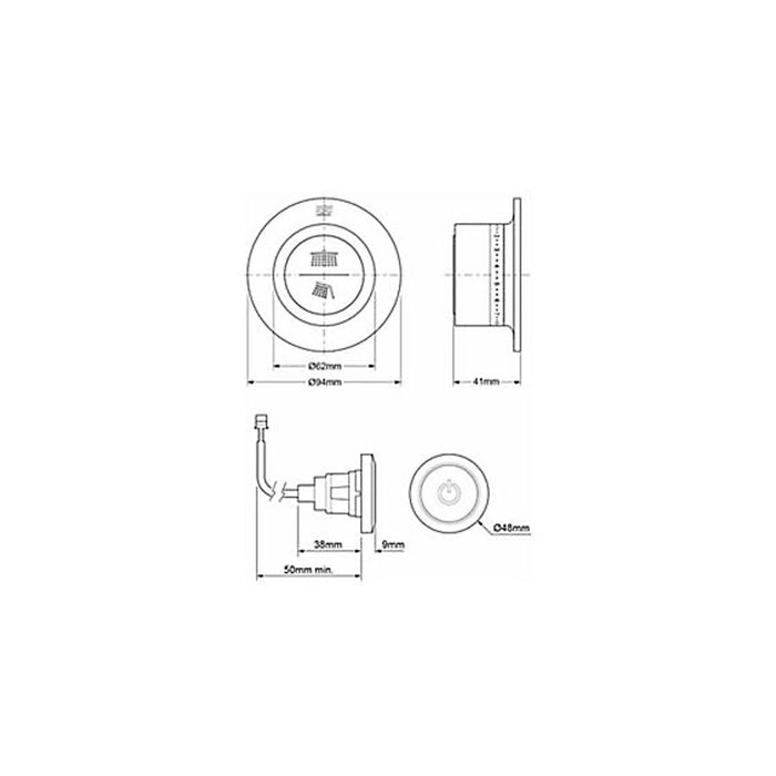 Mira Smart Shower System Mixer Twin LED Round Head Thermostatic Remote Control - Image 5