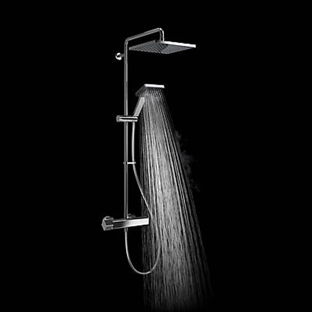 Mira Thermostatic Mixer Shower Chrome Single Spray Pattern Twin Square Head - Image 3