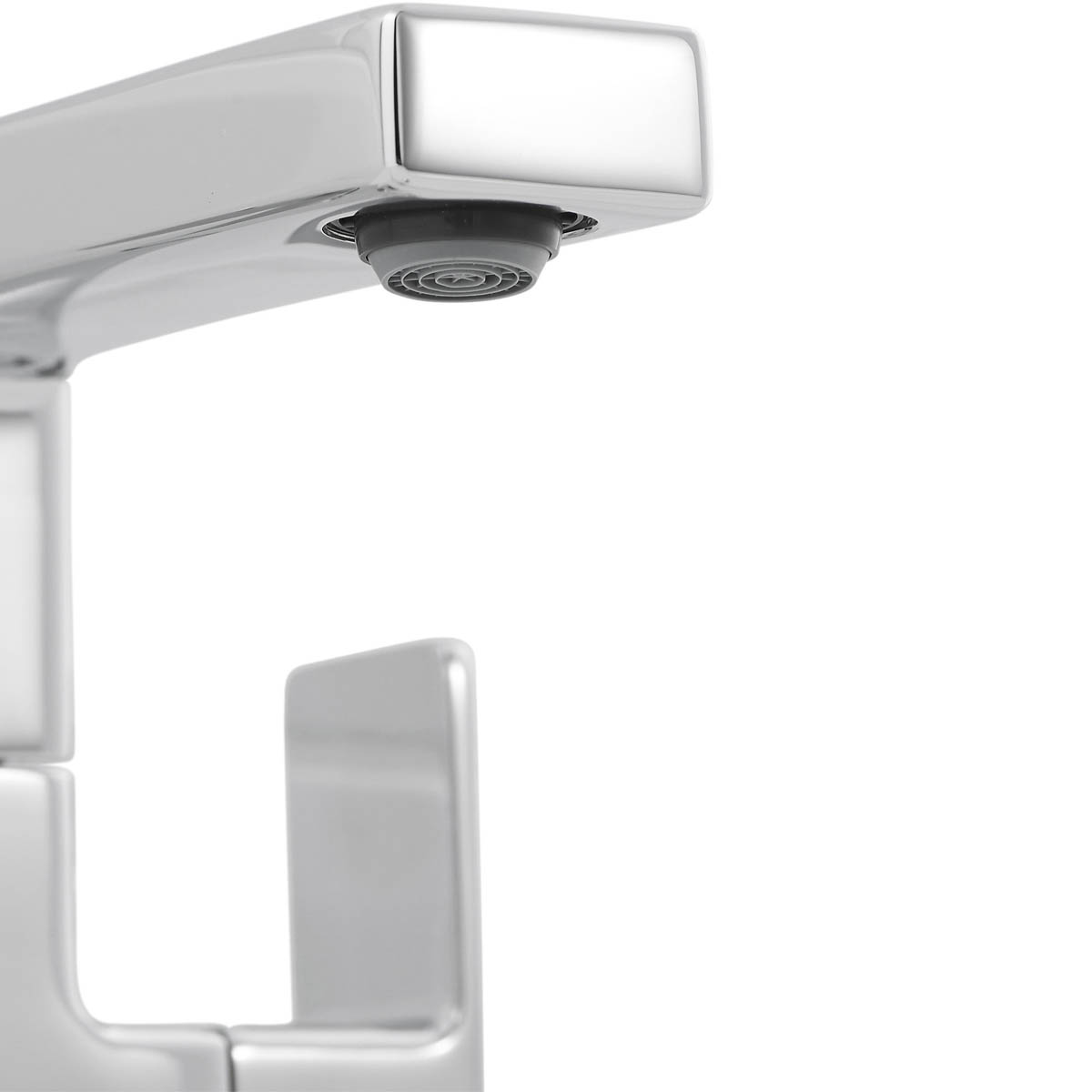 Bathroom Basin Mixer Tap Monobloc Brass Chrome Square With Waste Modern - Image 6