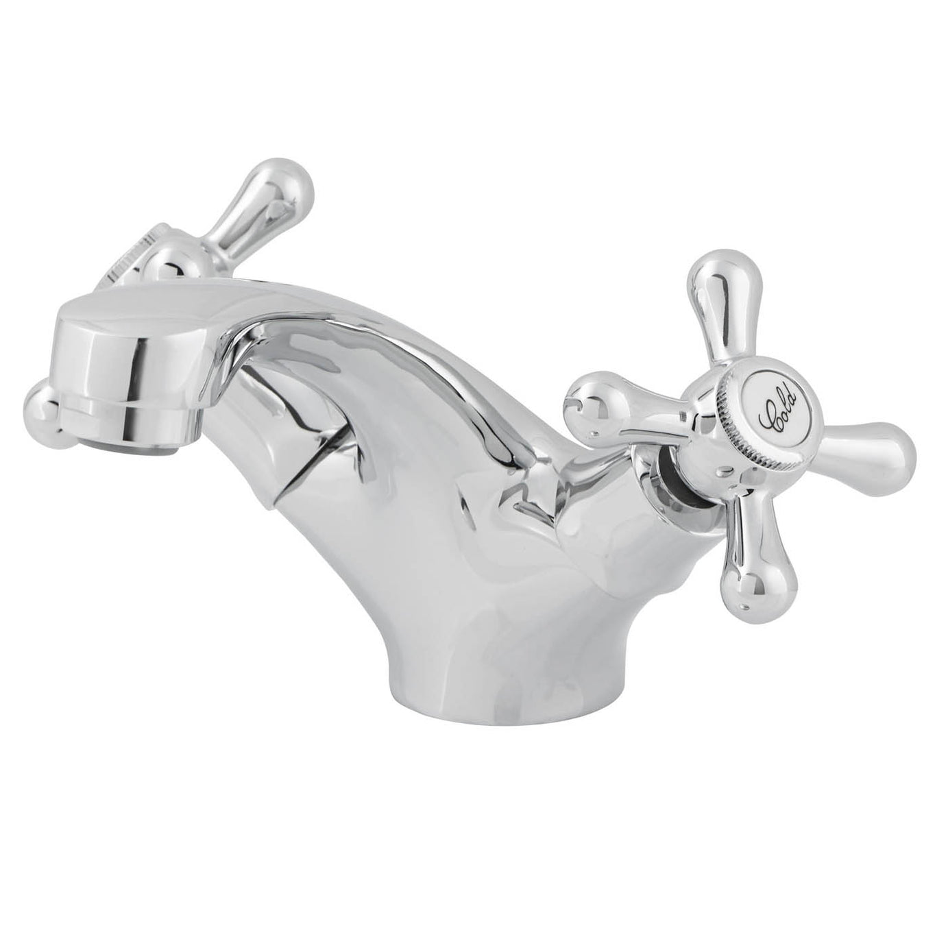 GoodHome basin Mono mixer Tap Chrome Finish 1/4 Turn  With Waste - Image 1
