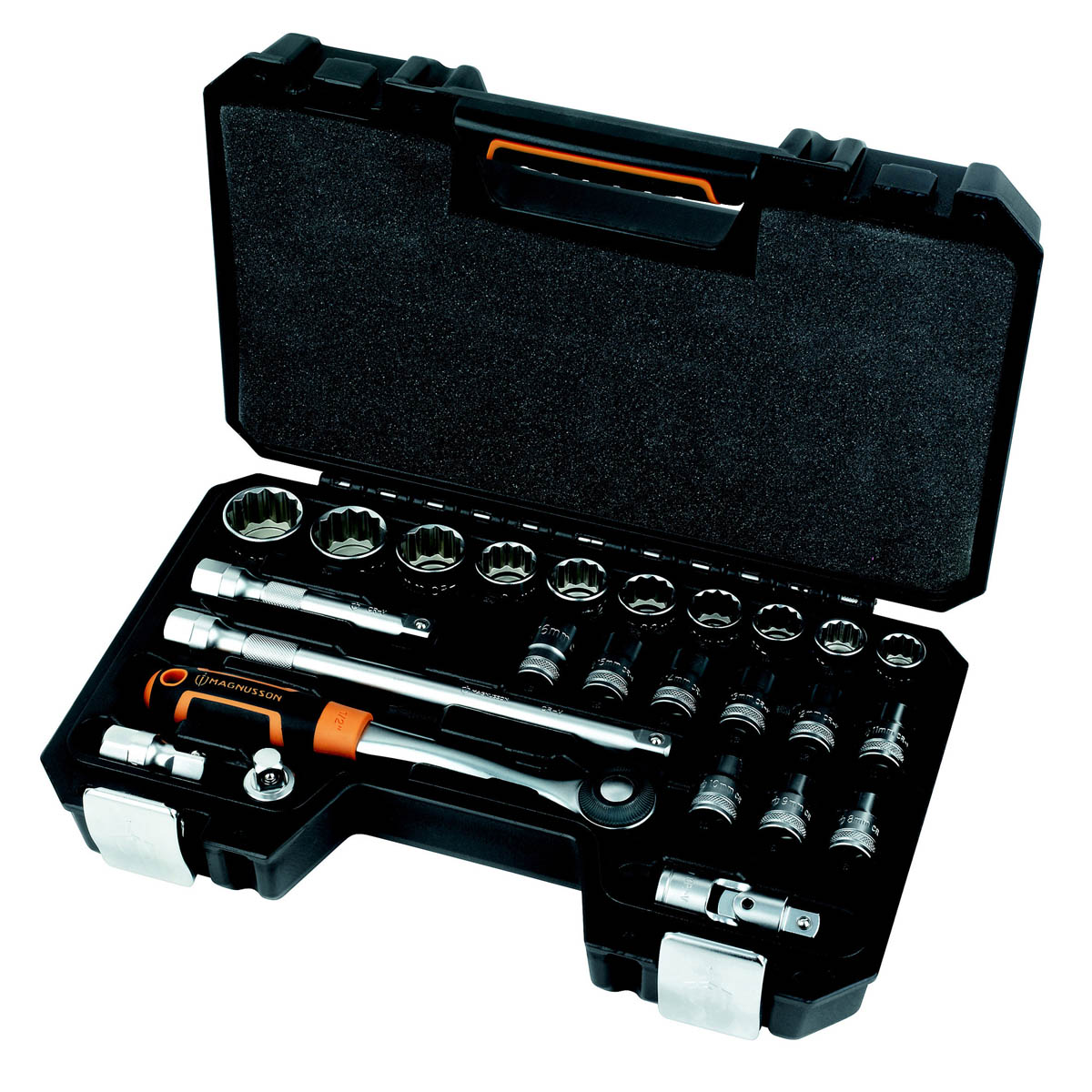 Magnusson Standard Socket Wrench Set Screwdriver Bits Metric 25 piece ½" - Image 1