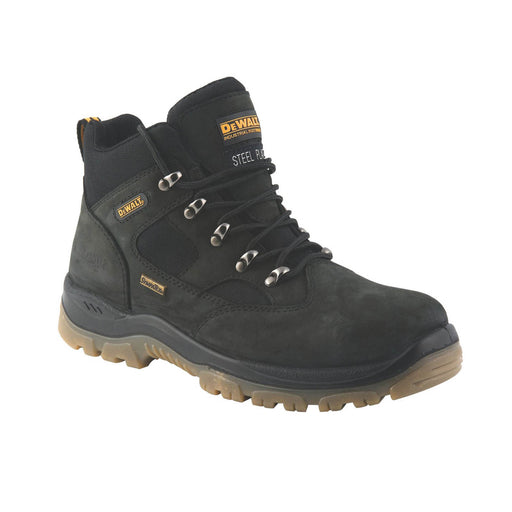 DeWalt Safety Boots Mens Black Leather Wide Fit Waterproof Steel Toe Cap Size 8 - Image 1