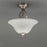 Ceiling Light 2 Lamp Brushed Opaque Glass Metal Nickel Effect Contemporary - Image 2