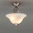 Ceiling Light 2 Lamp Brushed Opaque Glass Metal Nickel Effect Contemporary - Image 3