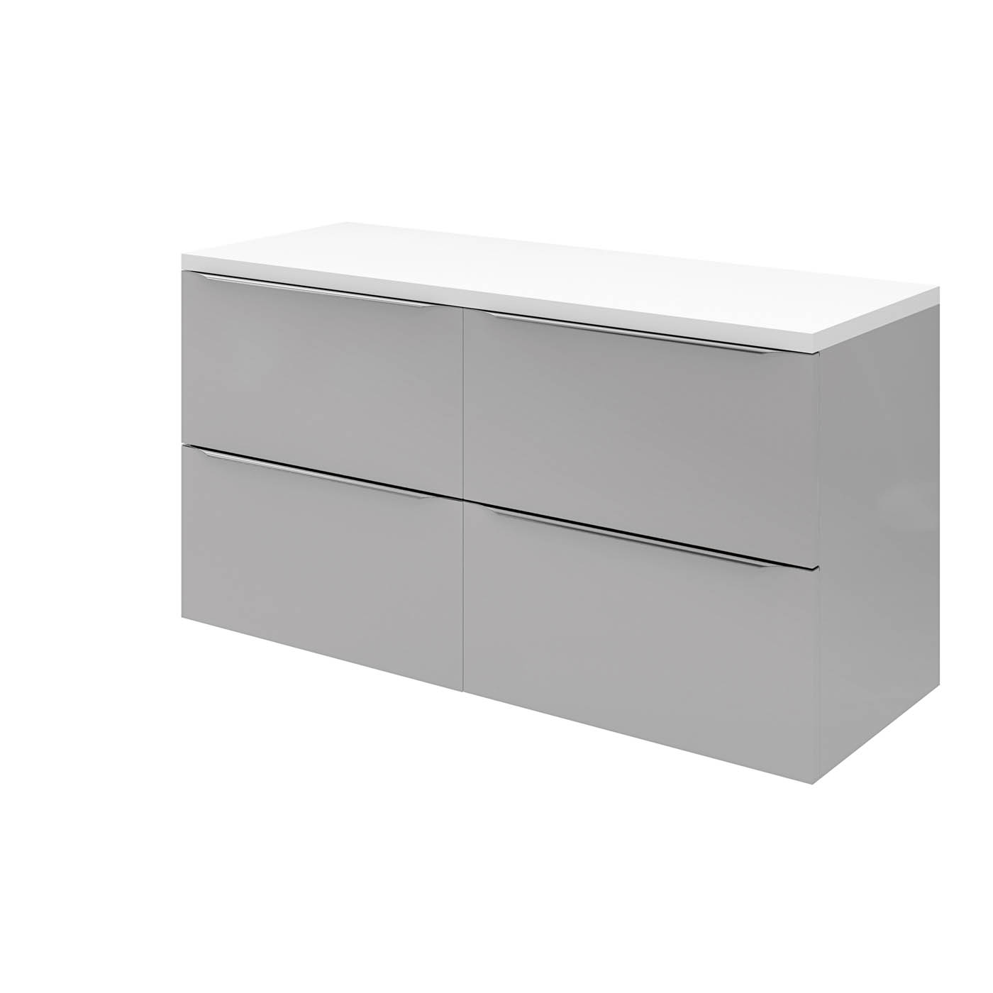 Bathroom Worktop Gloss White Contemporary (T) 2.8cm x (L) 120cm x (W) 45.2cm - Image 5