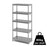 Garage Shelving Unit Storage 5 Tier Plastic Light Grey (H)1820mm (W)900mm - Image 4