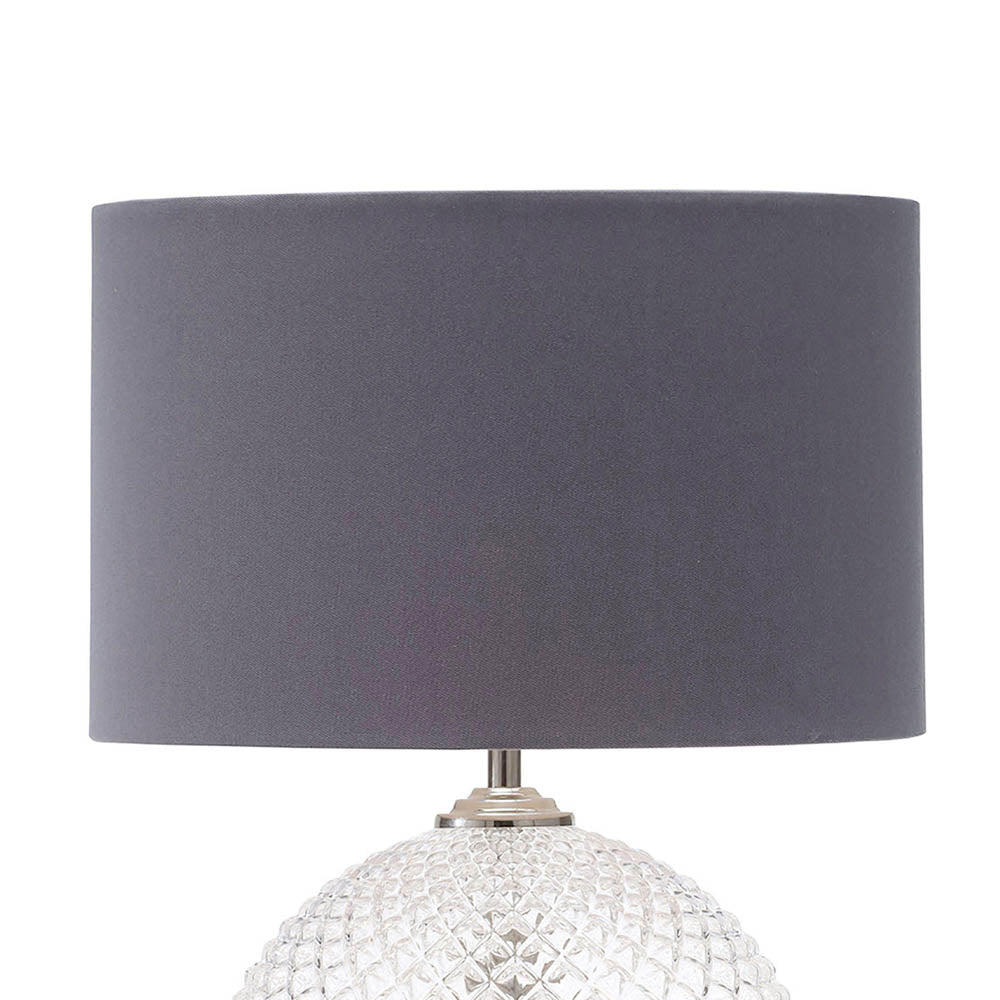 Table Lamp Bedside Light Pineapple Grey Shade Bedroom Living Room Modern 42W - Image 4