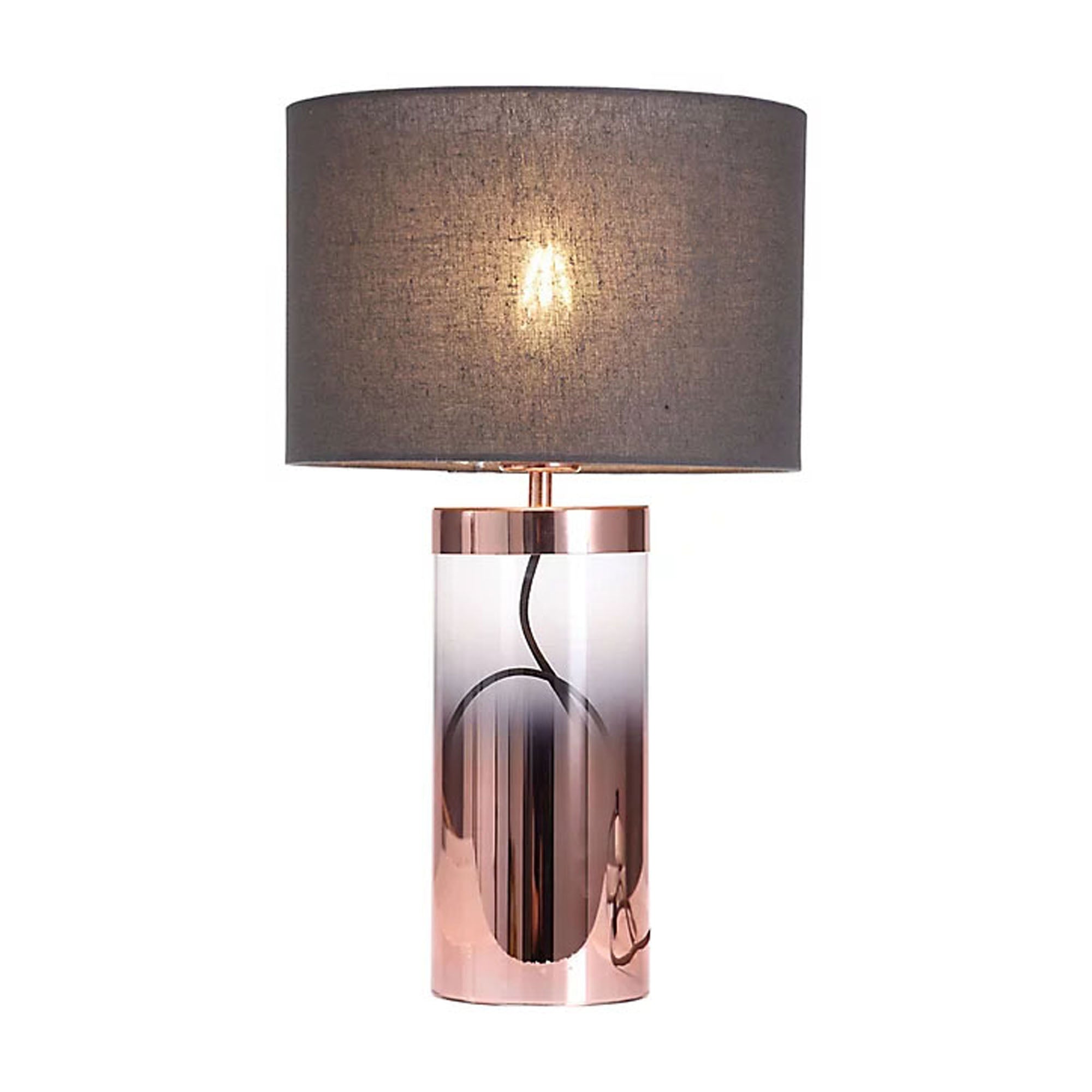 Inlight Table Lamp Electric Inline Copper Ombre Cylinder Light Bedroom 42W - Image 2