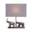 Table Lamp Bedside Light Elephant Pewter Effect Grey E27 Cap IP20 42W 240 V - Image 1