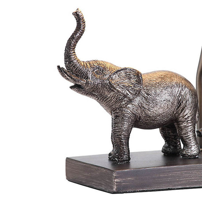 Table Lamp Bedside Light Elephant Pewter Effect Grey E27 Cap IP20 42W 240 V - Image 2