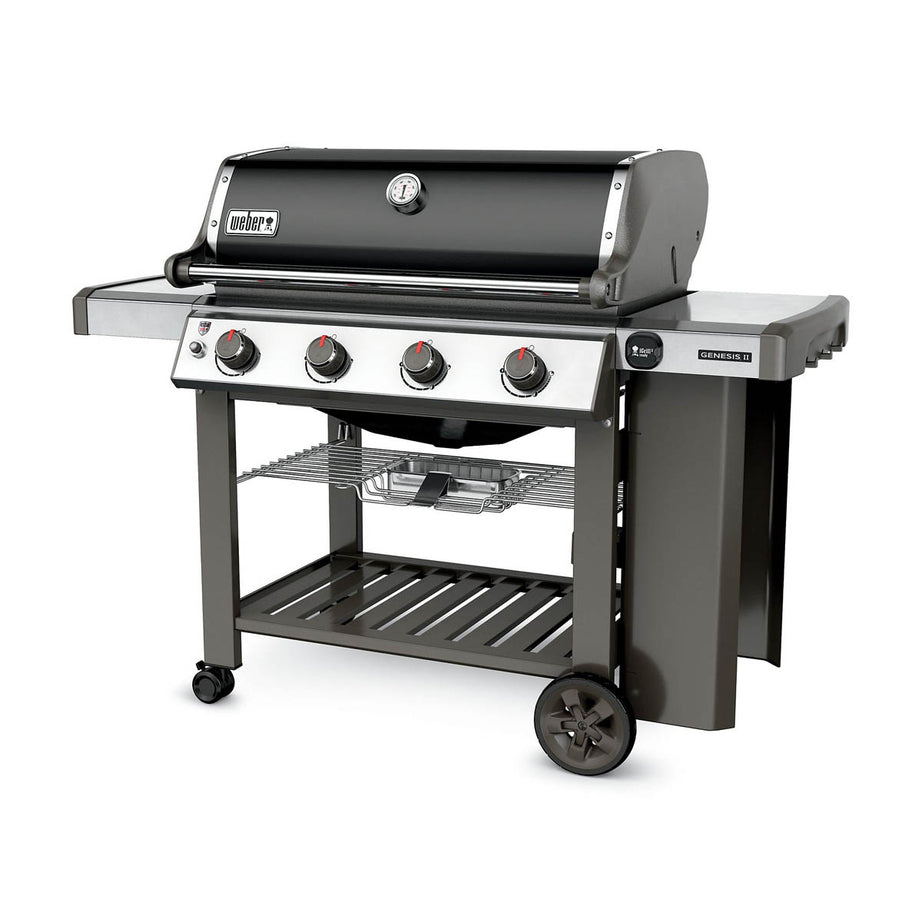 Weber Gas BBQ Genesis® II E410™ GBS™ 4 Burner Grill Wheeled With Lid Black - Image 1