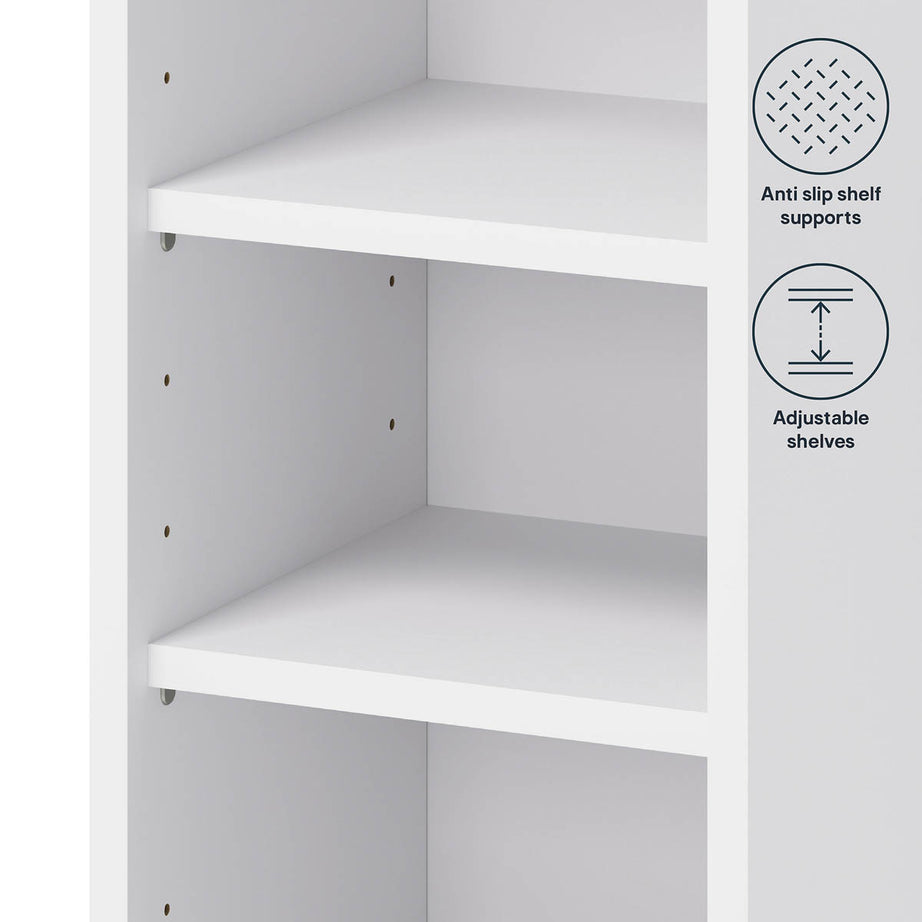 Kitchen Wall Cabinet 2 Tier Matt White Standard Storage Unit (W)300mm (D)320mm - Image 7